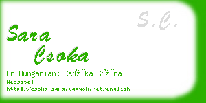 sara csoka business card